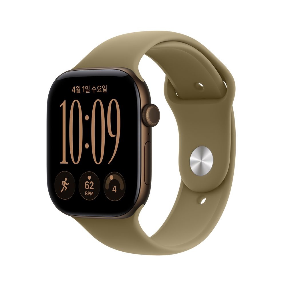 [롯데백화점] Apple [택배 발송]애플워치12 GPS 46mm 다크브론즈,올리브 스포츠밴드