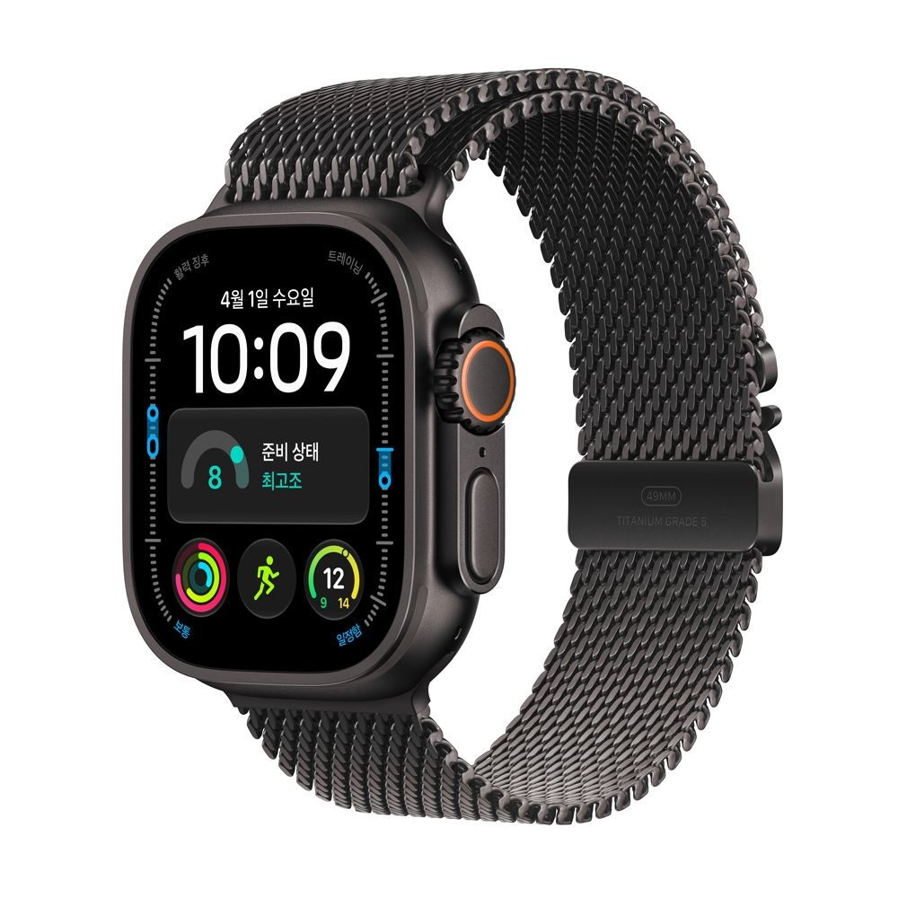 [롯데백화점] Apple [택배 발송]애플워치 울트라4 셀룰러 GPS 49mm 블랙 티타늄, 밀레니즈 루프