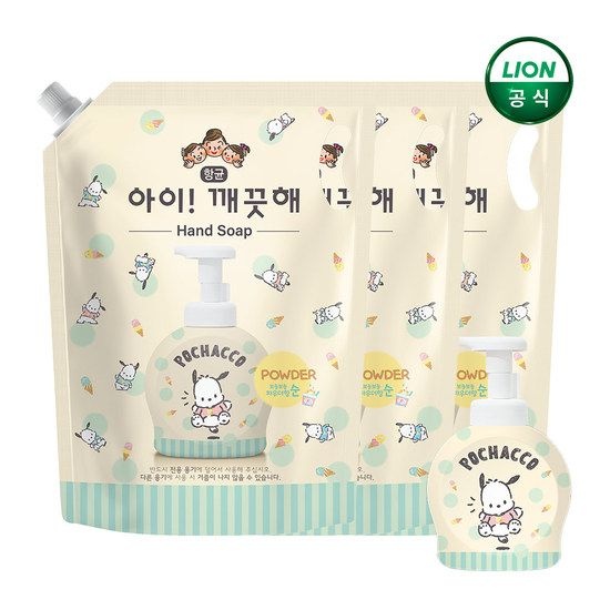 미라클하우스 아이깨끗해x포차코 핸드워시 대용량 1.8Lx 3개 + 490ml 포차코 공용기 x 1개 966605