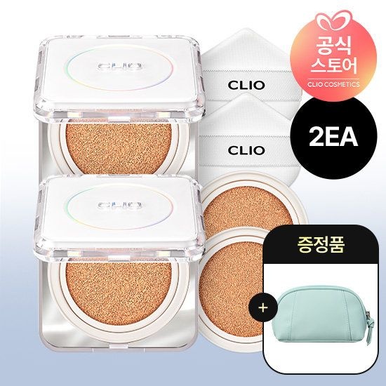[2SET/파우치증정]클리오 킬커버 디오리지널쿠션 기획(본품2+리필2) (+증정 민트파우치)
