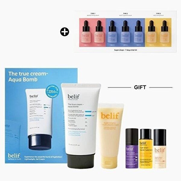 [셀러허브 1]빌리프 더 트루 크림 아쿠아밤 75ml 기획세트 (37000425)