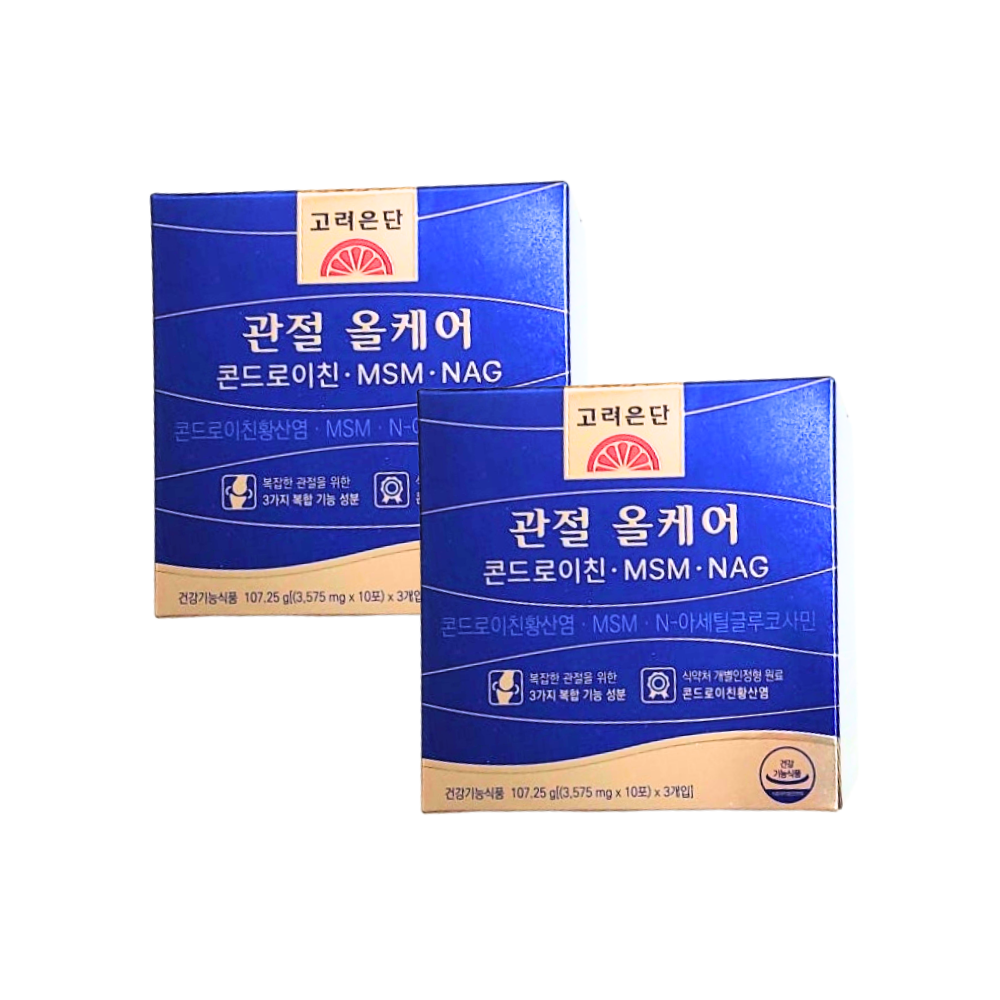 고려은단 관절 올케어 콘드로이친·MSM·NAG 30포 x2개 (2개월분)