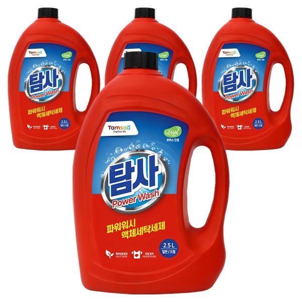 [무료배송] 탐사 파워워시 액체세제 본품, 2.5L(1/2/4개)