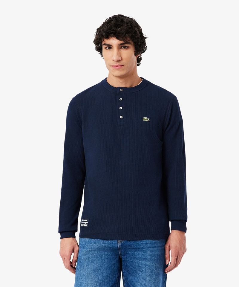 라코스테 LACOSTE 남성 와플 긴팔 헨리넥 티셔츠 TH1300-56G 166 TH1300-56G166 352782