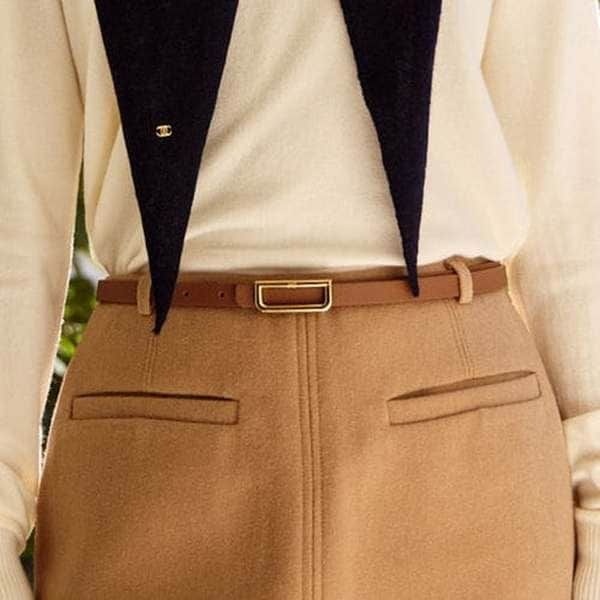닥스 DBBE5F804W3 여성벨트D Symbol 골드 D버클 소가죽 여성벨트 350897