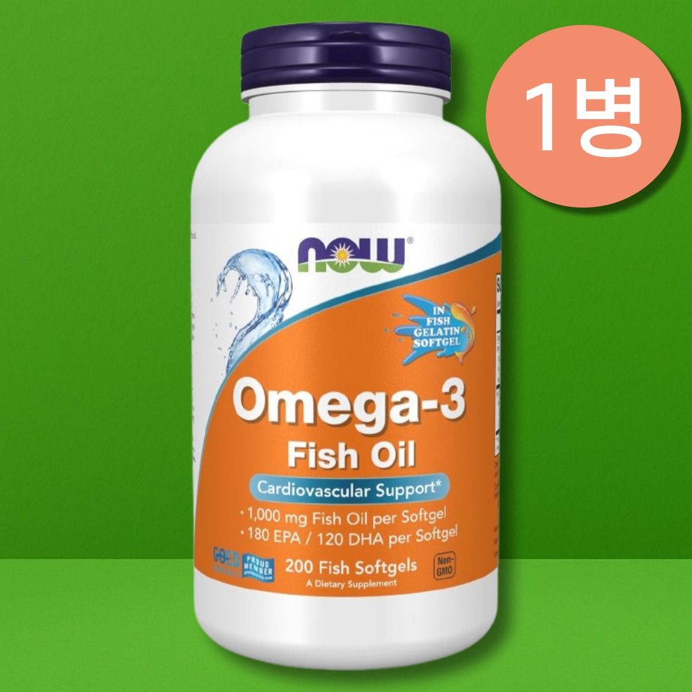 [해외] 나우푸드 오메가3 180 EPA 120 DHA 200 피쉬소프트젤 포화지방 불포화지방