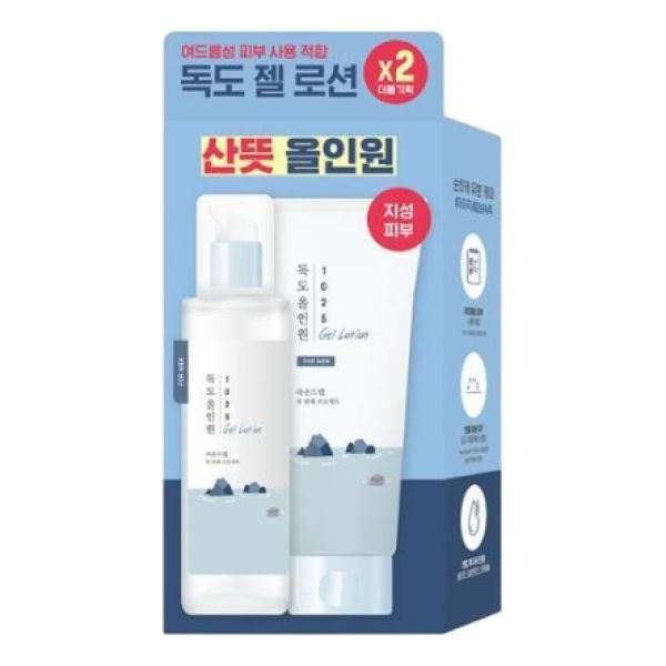지성피부/유분케어 라운드랩 포 맨 1025 독도 올인원 젤로션 200ml+200ml