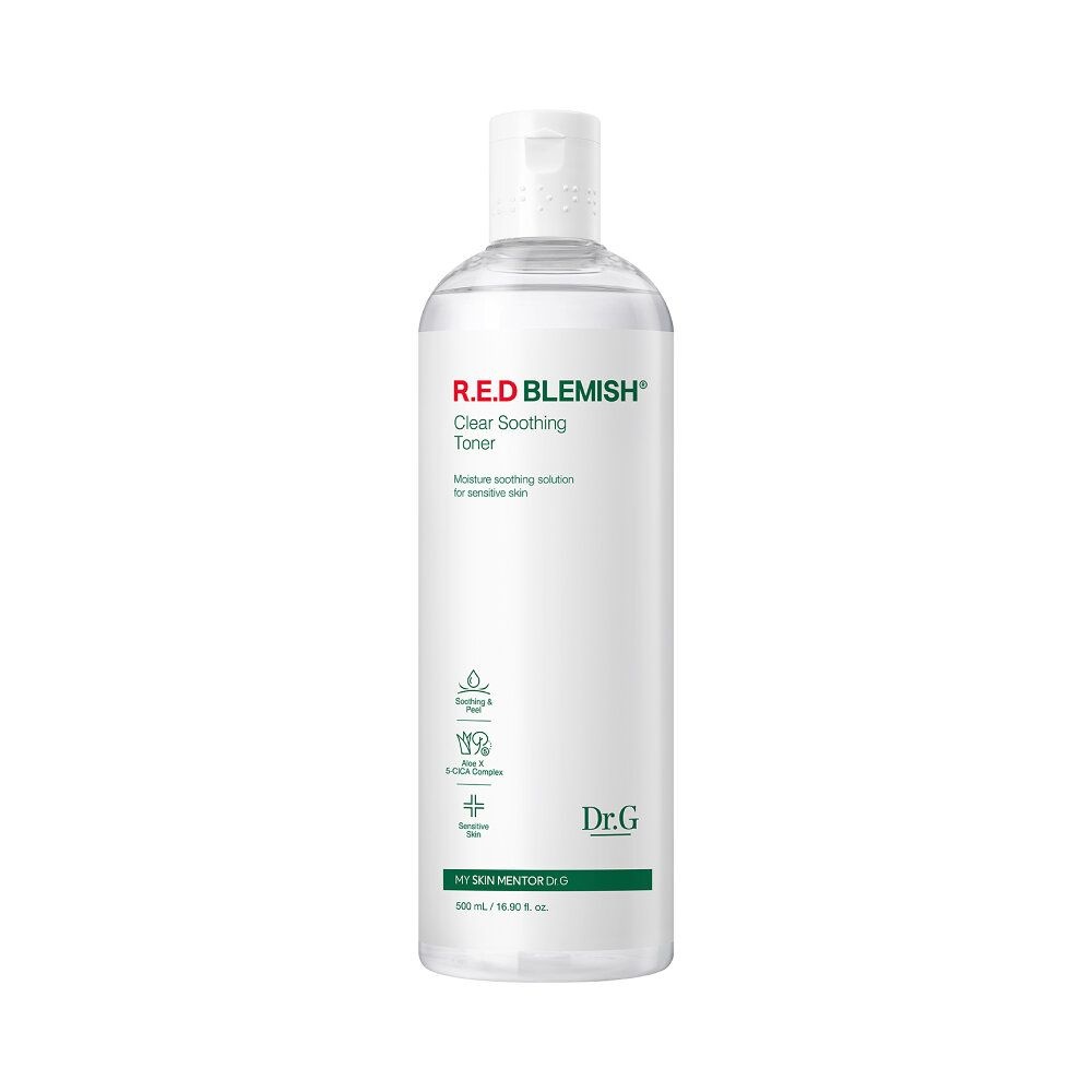 [진정/각질제거/대용량] 닥터지 레드 블레미쉬 클리어 수딩 토너 500ml 610002