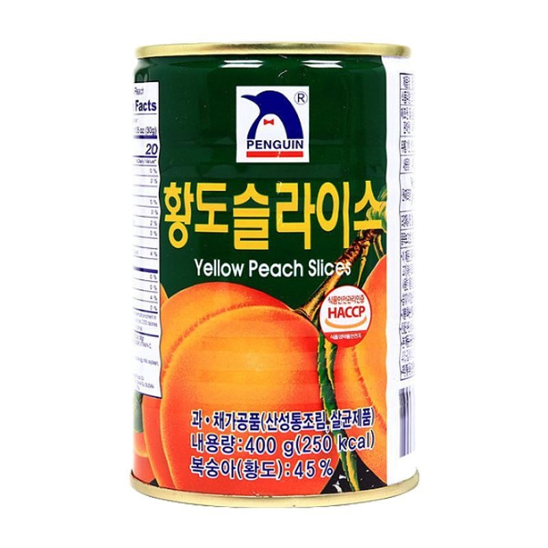 펭귄 황도 슬라이스 400g x6캔 / 복숭아 과일캔 통조림 디저트