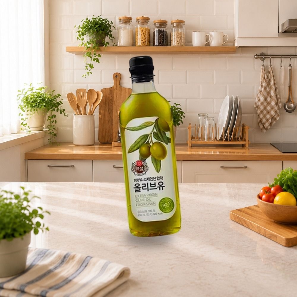 백설 압착올리브유 900ml 6개