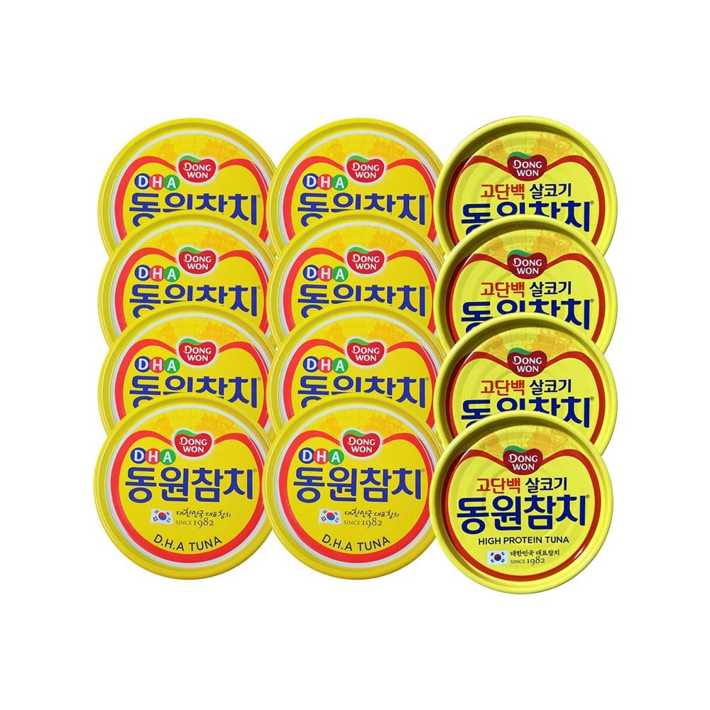 동원 DHA 150g 8캔 + 라이트스탠다드 150g 4캔