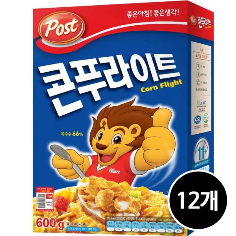 포스트 콘푸라이트 시리얼, 600g, 12개