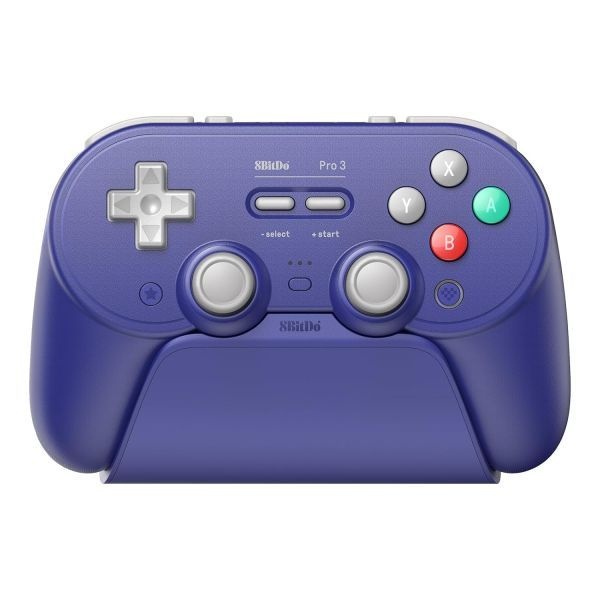 8Bitdo [해외] 8BitDo Pro 3 블루투스 컨트롤러 스위치 2 호환 TMR 조이스틱 교체 가능한 ABXY 버튼 프로 백 충전 도크 홀 효과 트리거