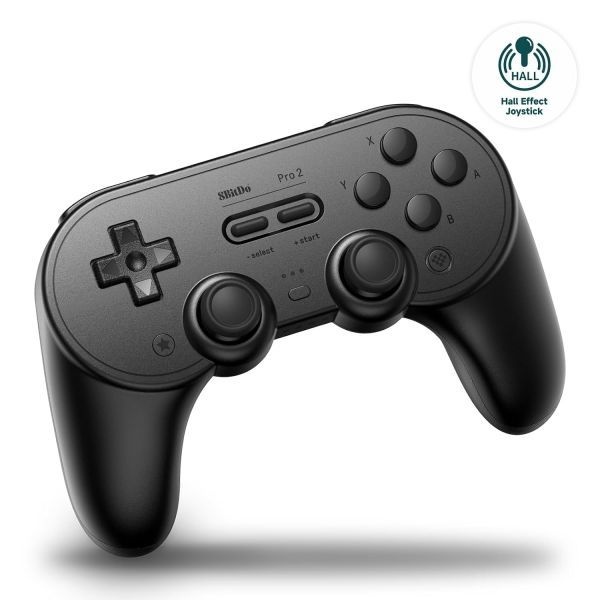 8Bitdo [해외] 8BitDo Pro 2 블루투스 컨트롤러 스위치 2용 홀 효과 조이스틱 프로 백 패들 버튼 2개 PC 안드로이드 스팀덱 애플호환