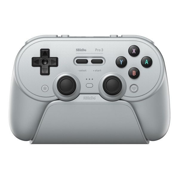 8Bitdo [해외] 8BitDo Pro 3 블루투스 컨트롤러 스위치 2용 TMR 조이스틱 교체 가능한 ABXY 버튼 프로 백 충전 도크 홀 효과 트리거 Wind