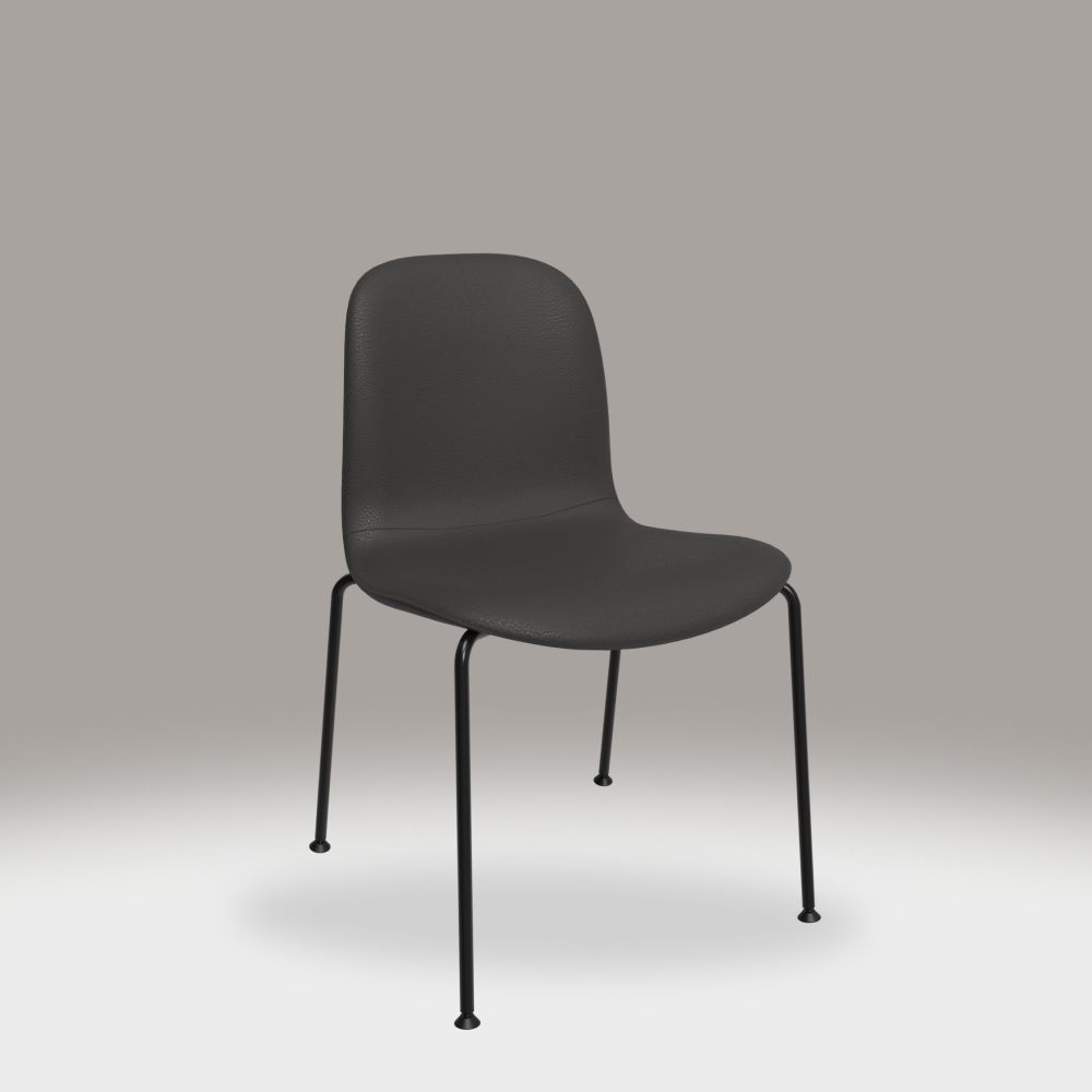 퍼시스 퍼시스 SPOON 스푼 고정형 패딩 인조가죽 의자 CHN0021 블랙 다크브라운