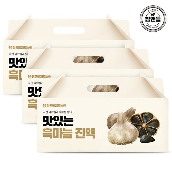 참앤들황토농원 맛있는 흑마늘진액 70ml 30포 3박스(총90포)