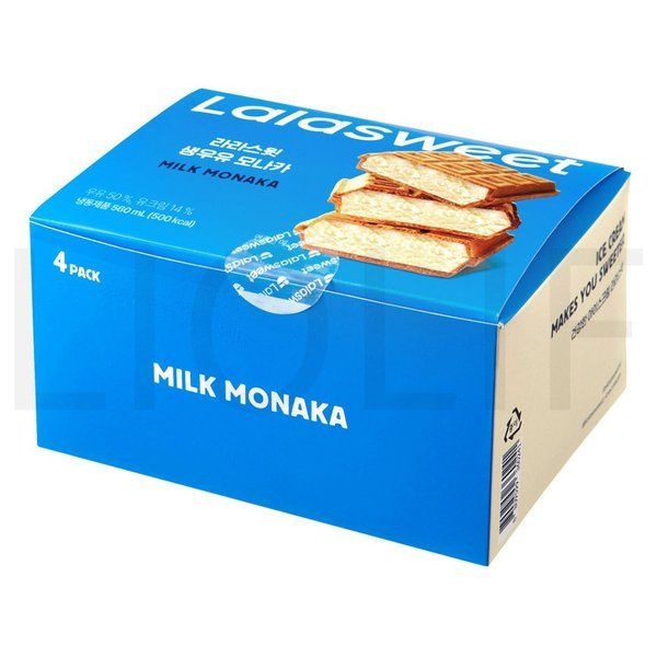 라라스윗 아이스크림 생우유 모나카 냉동 140ml 4입
