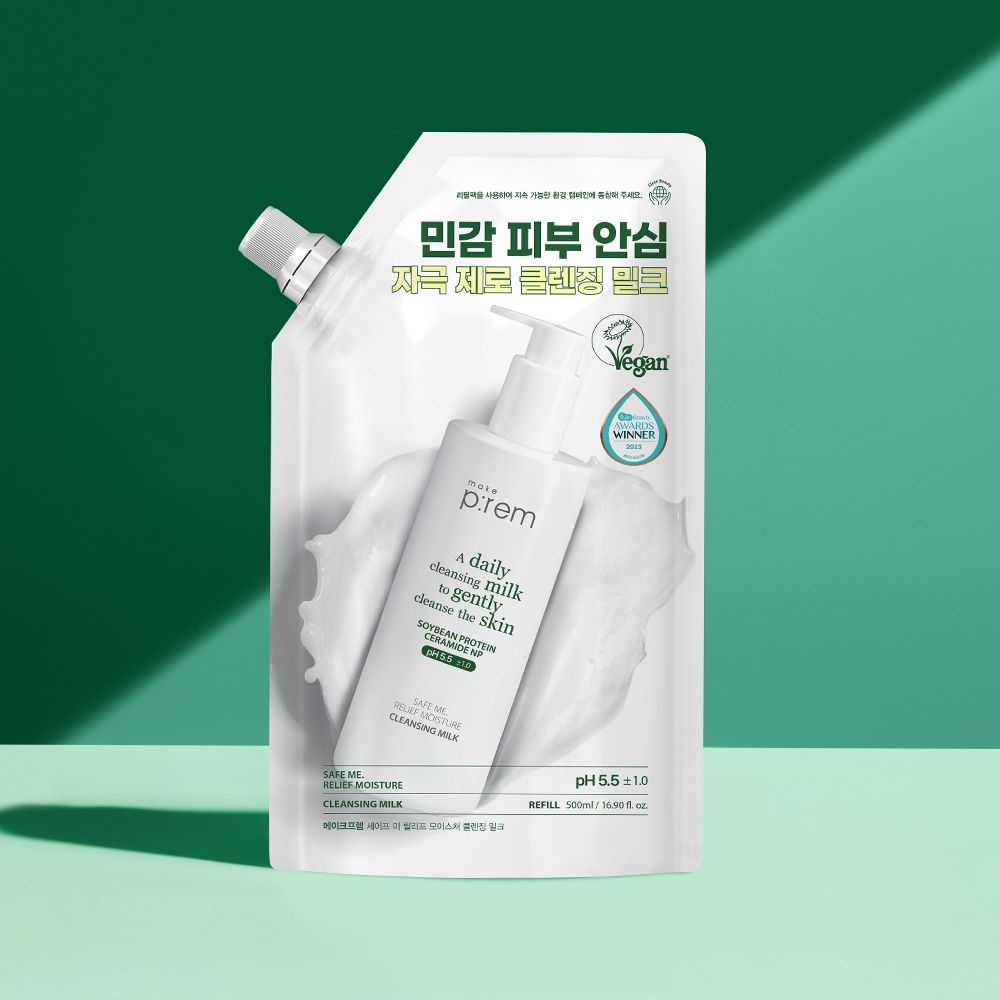 메이크프렘 세이프 미 릴리프 모이스처 클렌징 밀크 대용량 리필팩 500ml