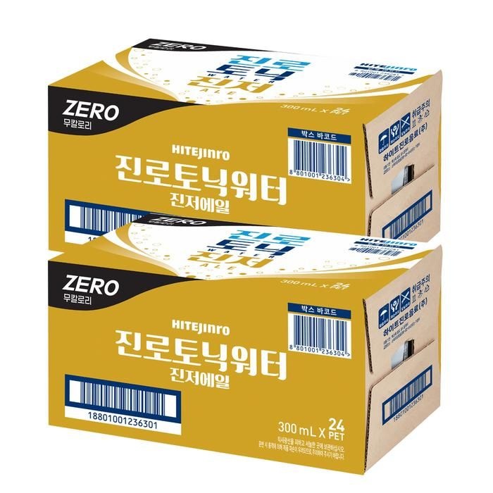 토닉워터 진저에일 제로 300ml X48병 이중박스포장