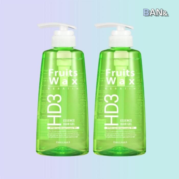 [기타] 과일나라 후르츠왁스 에센스 헤어젤 500ml 2개 네추럴한 세팅력