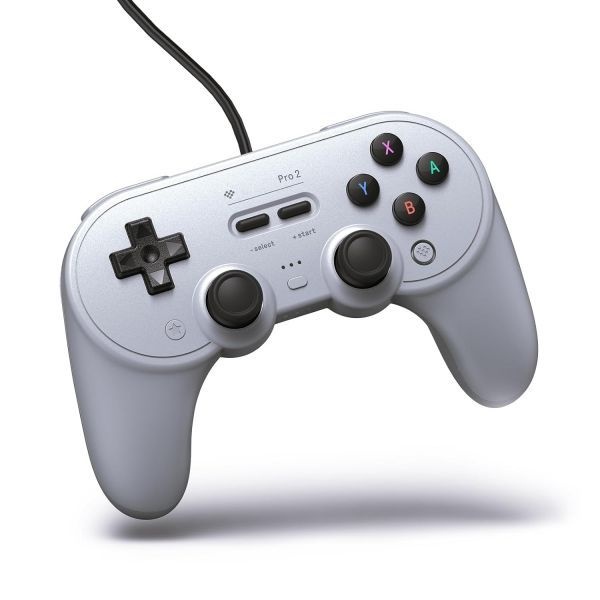 8Bitdo [해외] 8BitDo Pro 2 유선 컨트롤러 스위치 윈도우 스팀덱 라즈베리 파이 호환 그레이 에디션 255525