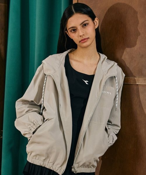 디아도라 스트링 포인트 우븐 자켓 BEIGE