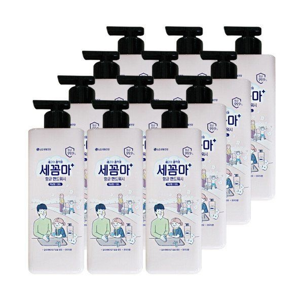 엘지생활건강 엘지 세꼼마 플러스 핸드워시 항균 파우더향 480ml 12