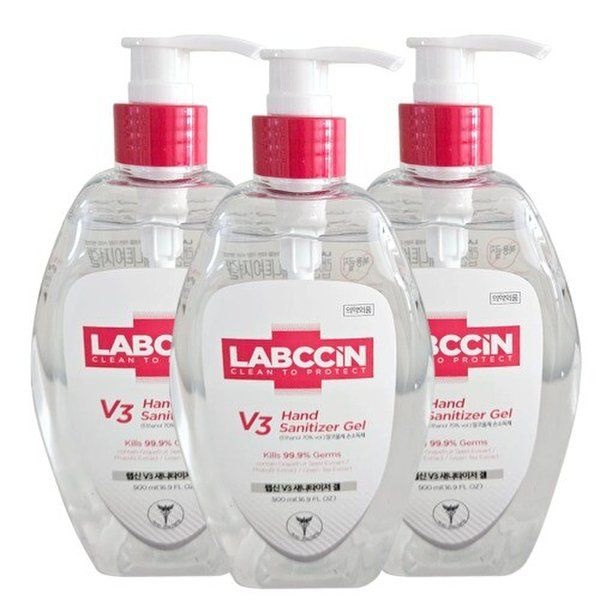 랩신 랩신 V3 새니타이저 손소독 겔 500ml 3개
