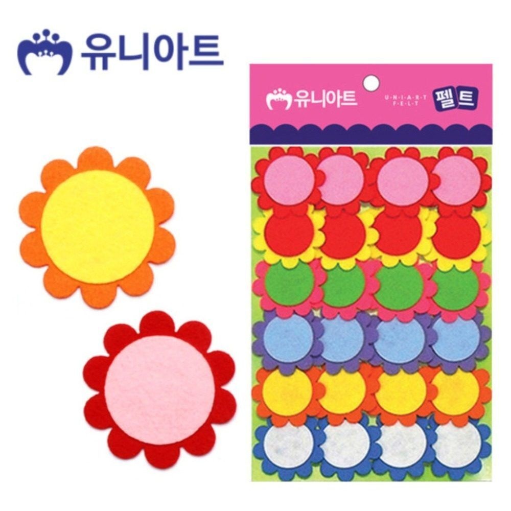 J&J컴퍼니협력사 골라온 유니아트 펠트 과꽃 24P 유치원환경판 환경판꾸미기