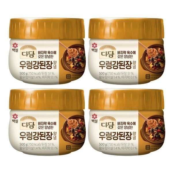 CJ제일제당 [하프클럽]백설 다담 우렁강된장양념 500g x4개