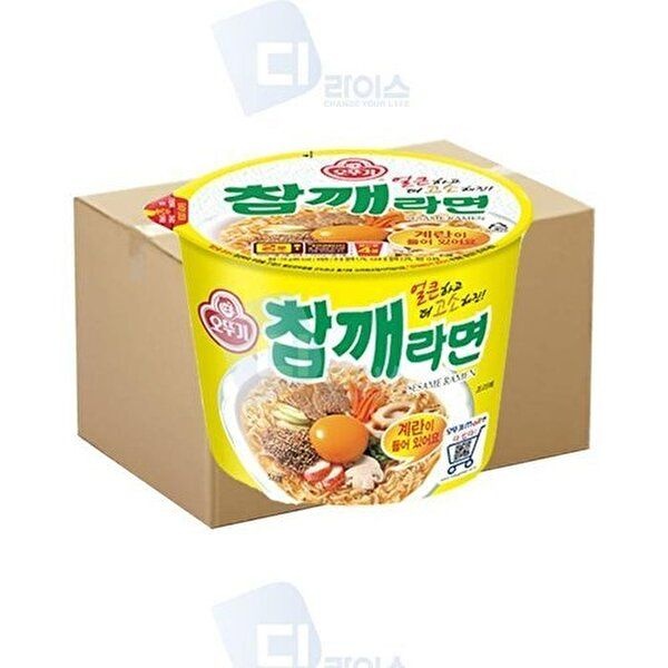 [셀러허브 식품]오뚜기 참깨라면 110g 큰컵 12개 컵라면 야식 간식 고소한라면 큰사발 간식 매콤한 해 (51854713)