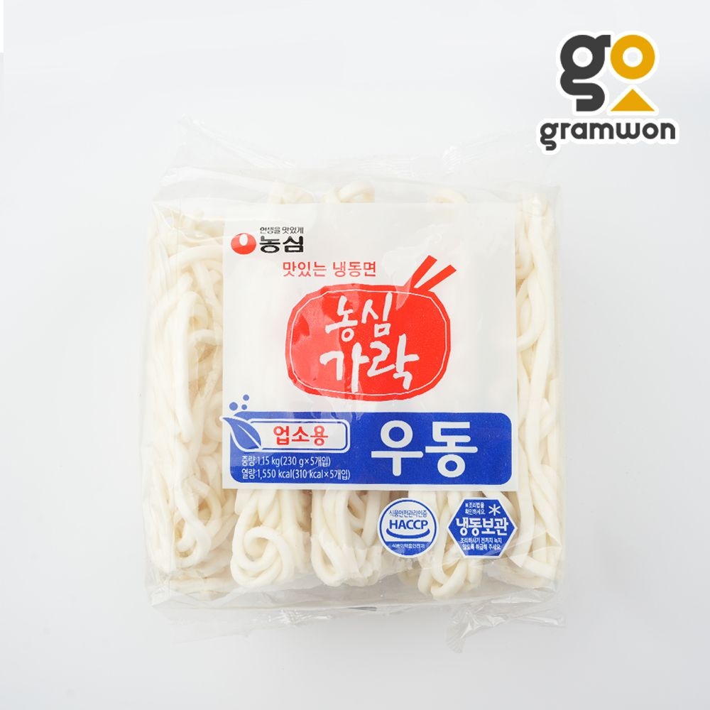 그램원 농심 가락 우동면 230g 5개입 사누끼 우동 사리 냉동