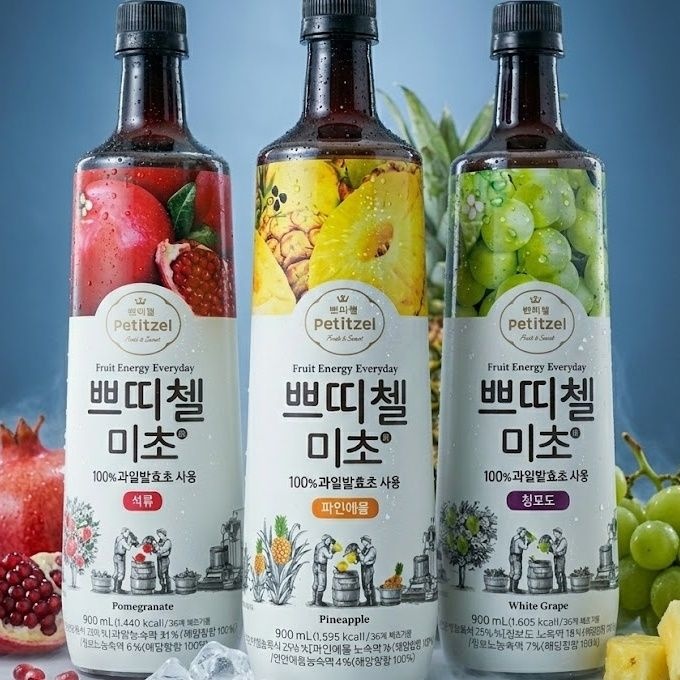 CJ제일제당 쁘띠첼 미초 900ml 5개 청포도 복숭아 깔라만시 석류 파인애플 택1