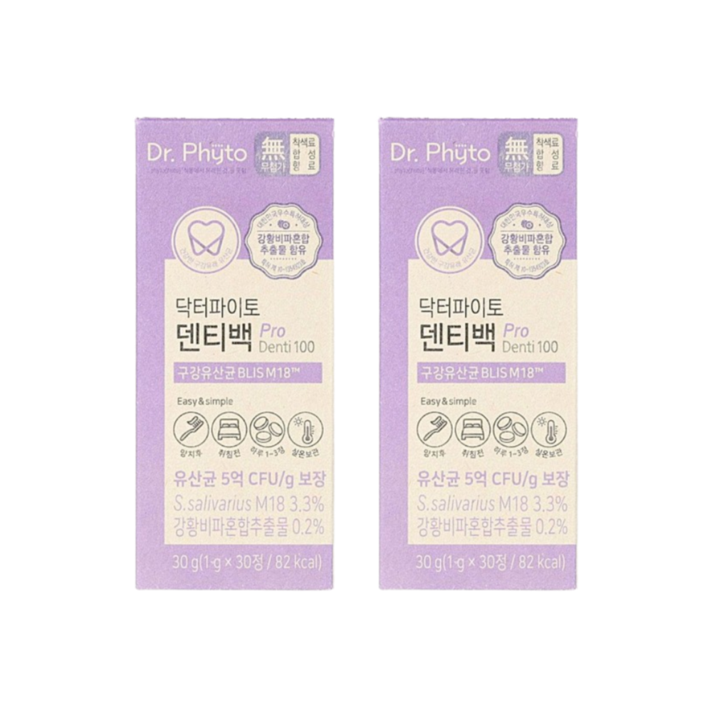 닥터파이토 덴티백 PRO 구강유산균 M18 30정 x 2박스