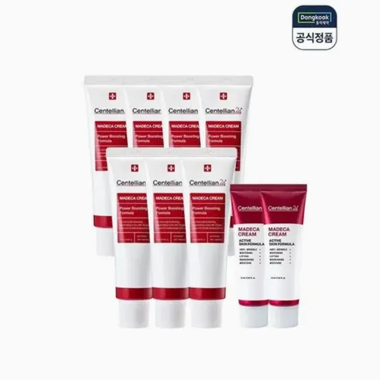 [패션플러스][센텔리안24][쇼핑백] 마데카크림 파워 부스팅 포뮬러 50ml 7개+액티브스킨포뮬러 15ml 2개 증정