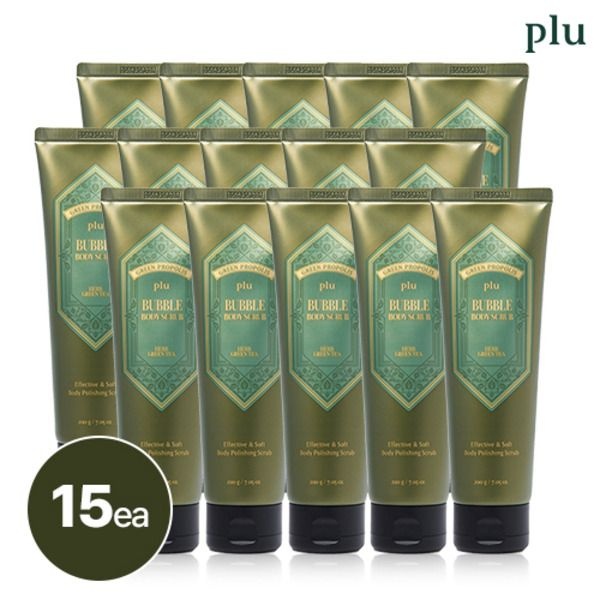 [패션플러스][플루]플루 버블 바디스크럽 허브그린티 200g x 15