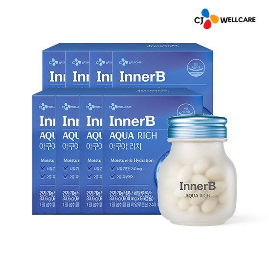 이너비 [CJ공식] 이너비 아쿠아리치 히알루론산 맥스 56캡슐 8박스