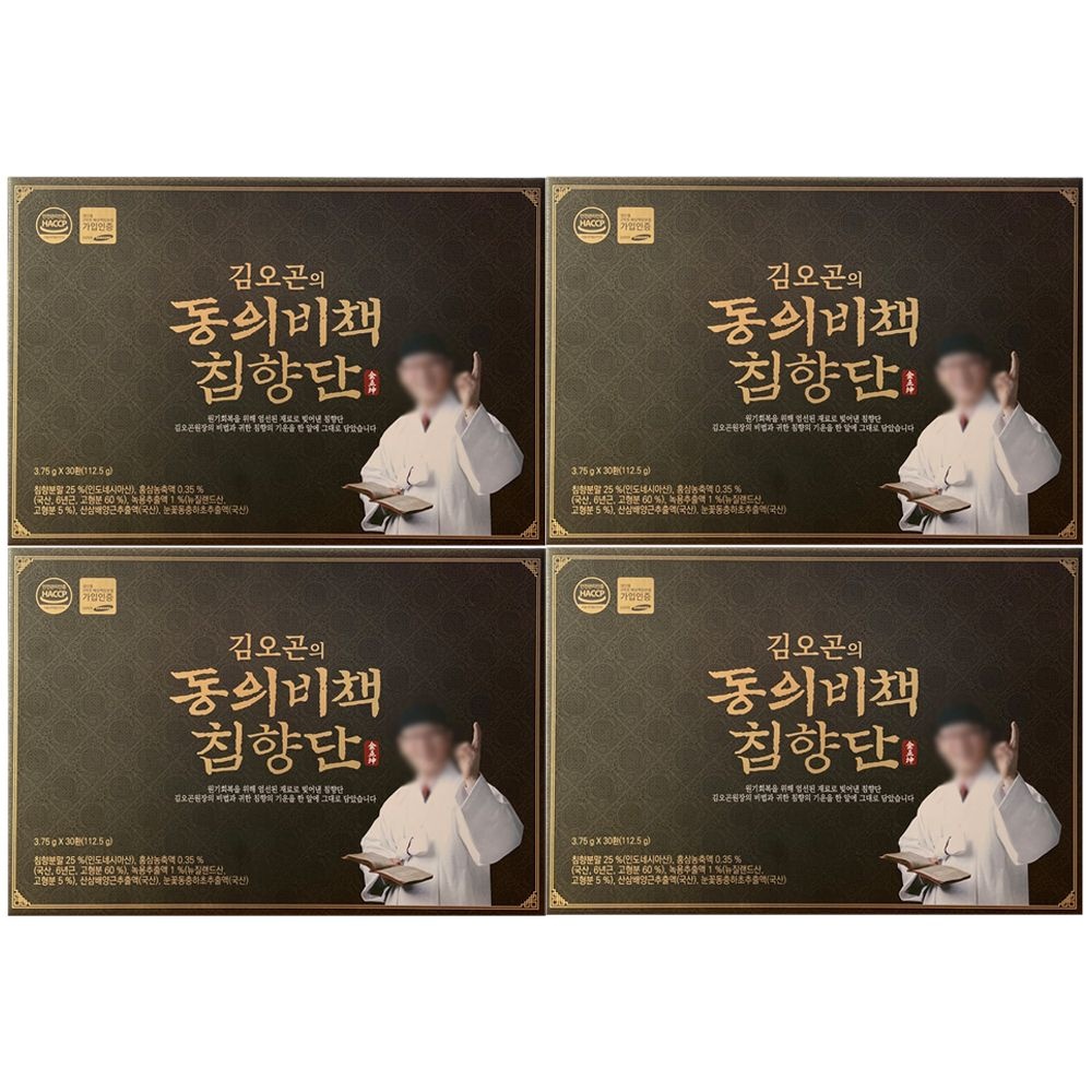 김오곤 동의비책 침향단 3.75g x 30환 4개 / 써클