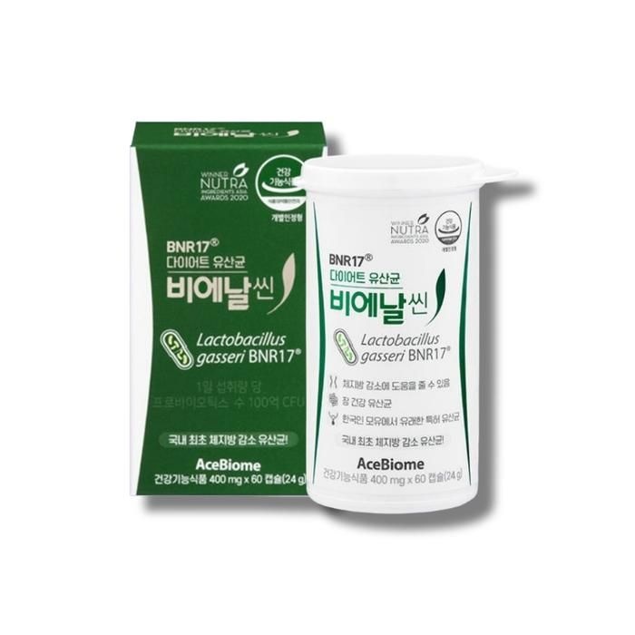 BNR17 비에날씬 다이어트 유산균 60캡슐 체지방감소 장건강