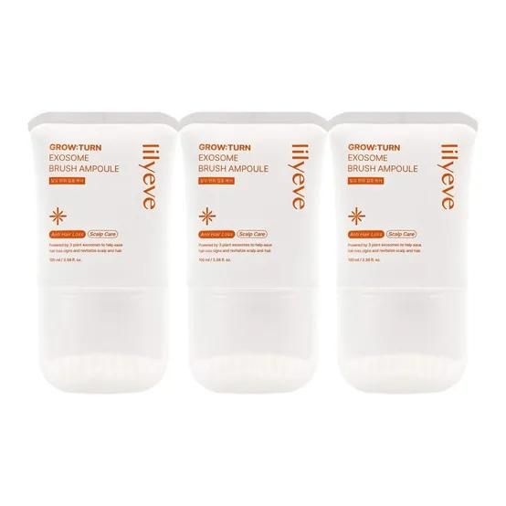 릴리이브 그로우턴 엑소좀 브러쉬 앰플 100ml 3개 탈모 두피 케어