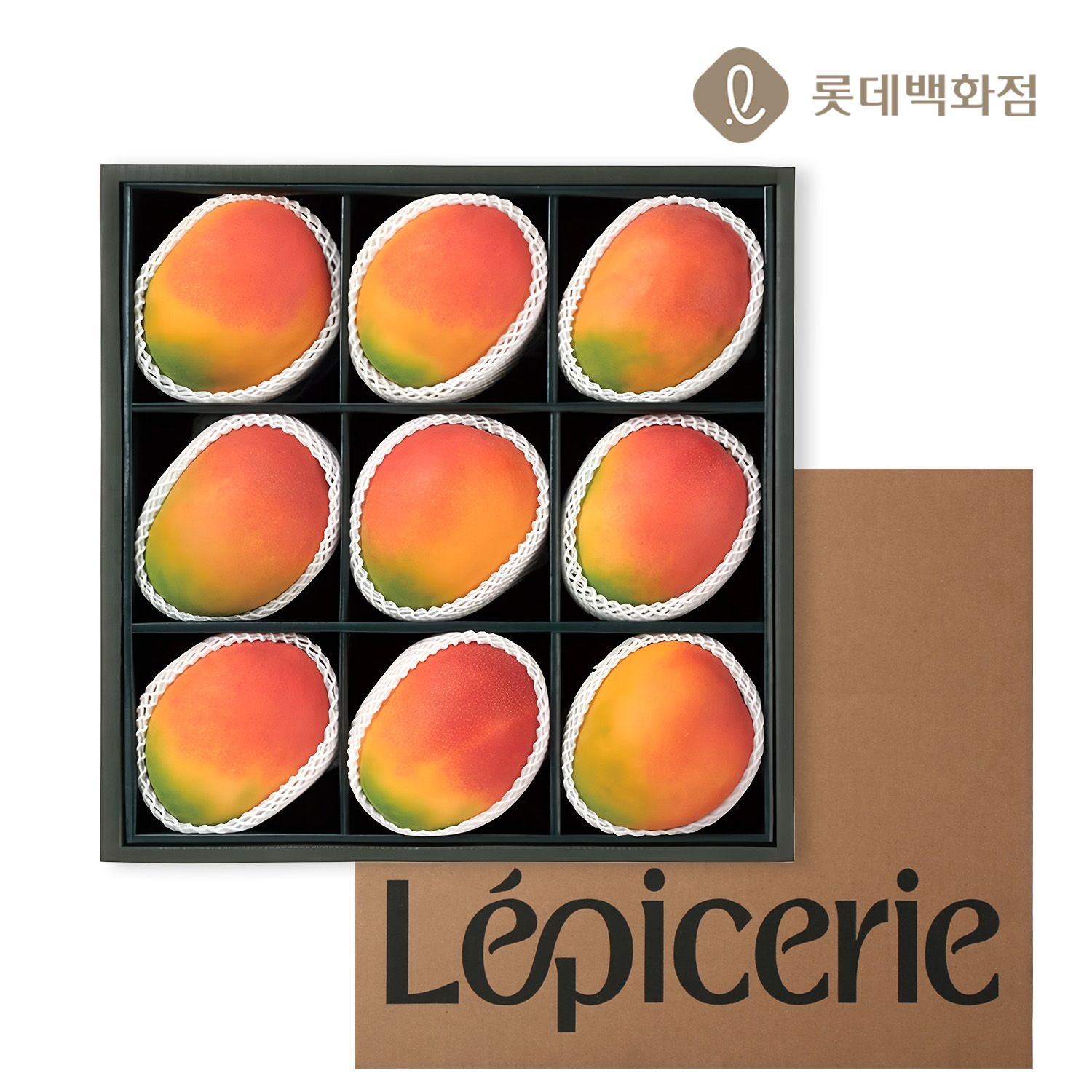 [롯데백화점] 일품채 실속 애플망고 세트 (3.8kg / 애플망고9)