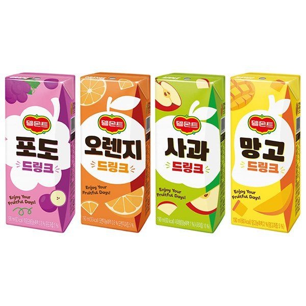 델몬트 드링크 24+24 골라담기 190ml 48개 / 오렌지 망고 사과 포도 과일 주스