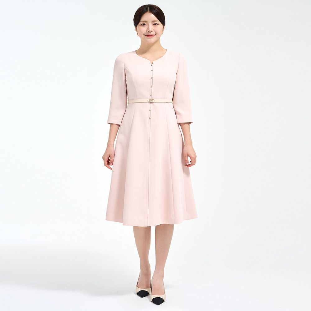 [롯데백화점] 미니멈 베이직 버튼 플레어 원피스 MZCGWO8880