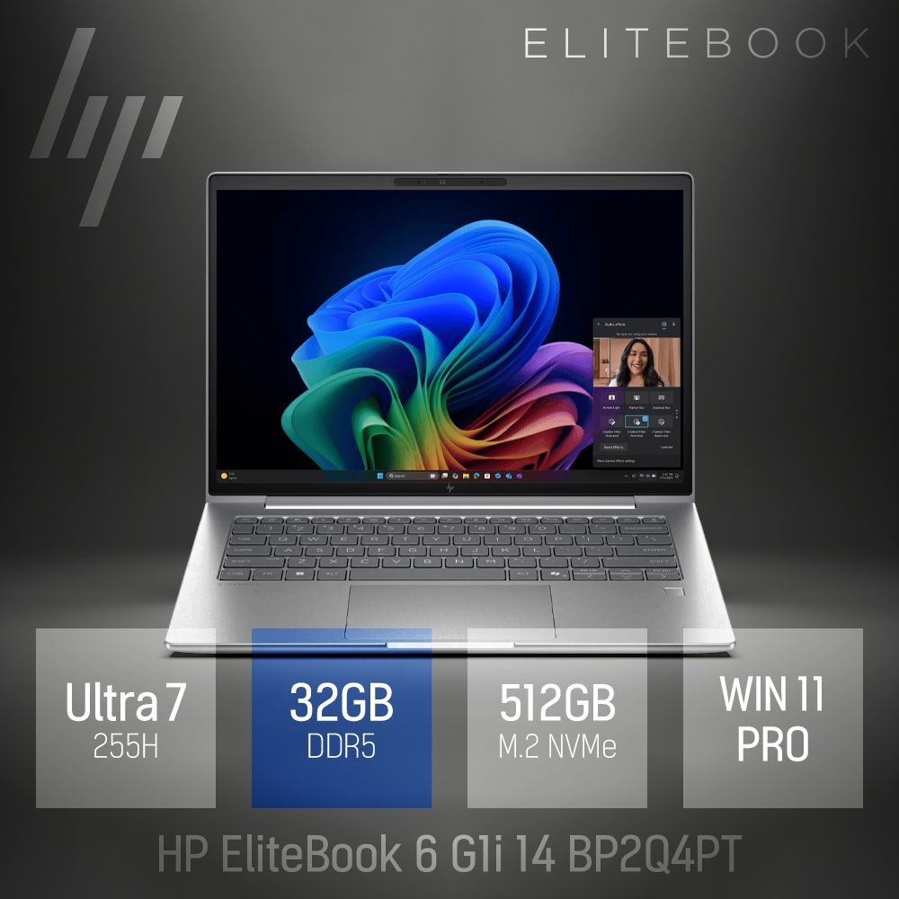 [오늘출발] ⓒ HP 엘리트북 6 G1i 14 BP2Q4PT 울트라7 255H 32GB 512GB / 휴대용 업무용 인강용 14인치 대학생 노트북