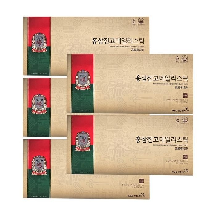 정관장 홍삼진고 데일리스틱 10g x30포 x 5박스