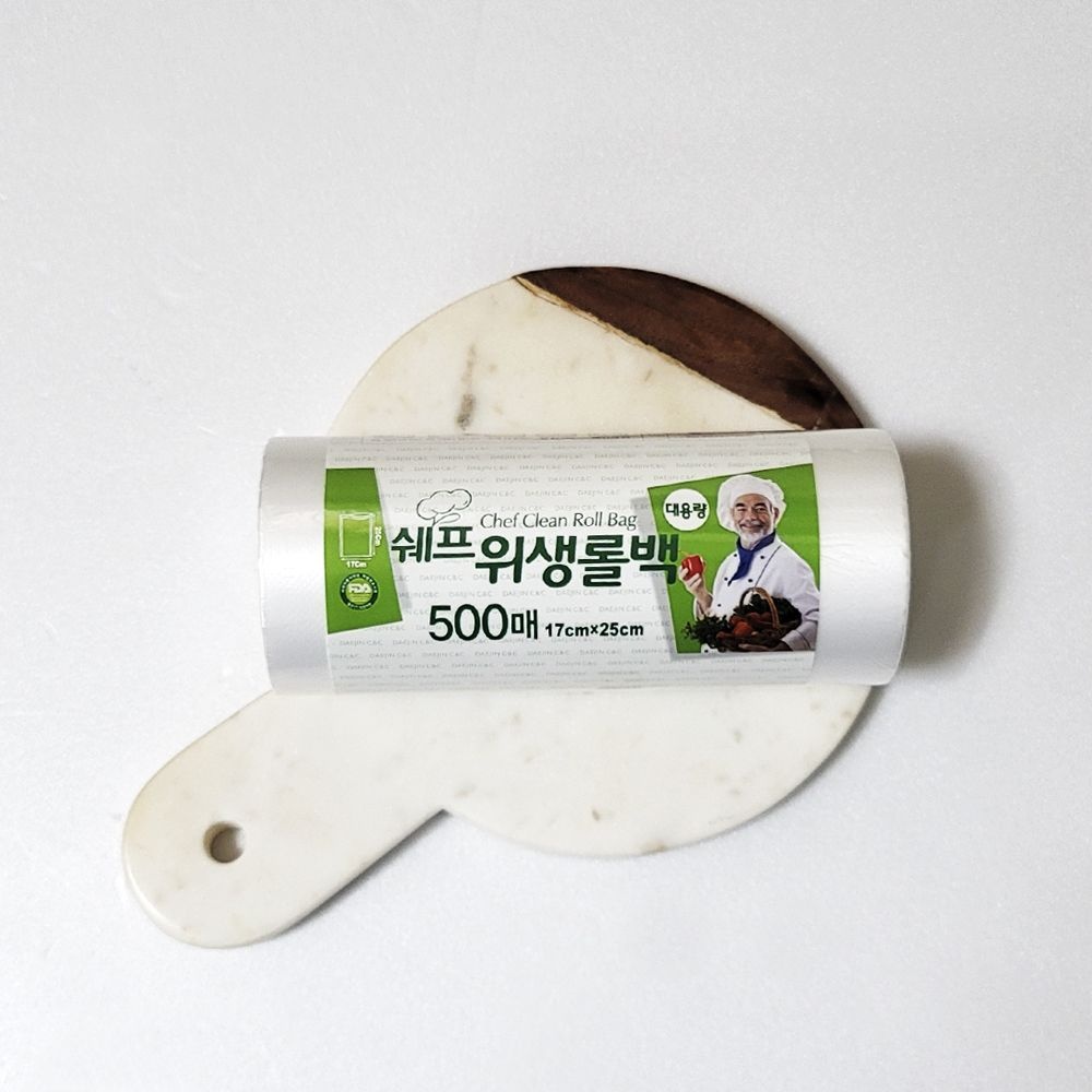 [오늘출발] 쉐프 위생롤백 대용량 (알뜰형) 17cm x 25cm 500매 1팩 위생비닐 위생팩 일회용비닐팩 비닐팩 위생봉투