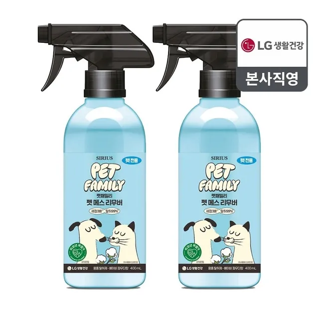 아우라 펫패밀리 펫 메스 리무버 400ml x 2개