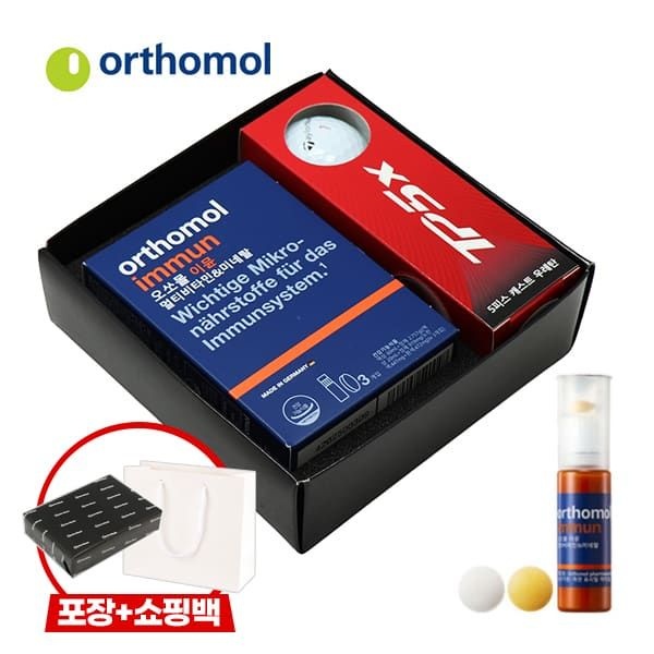 테일러메이드 (현대Hmall) [선물포장/쇼핑백]테일러메이드 골프공+오쏘몰 비타민 선물세트 1개입  TP5X 3구+이뮨 3입