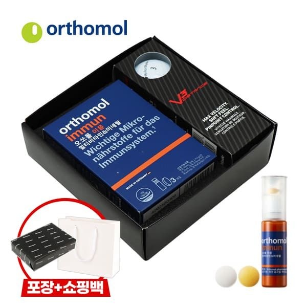 테일러메이드 (현대Hmall) [선물포장/쇼핑백]테일러메이드 골프공+오쏘몰 비타민 1개입  V3 DISTANCE 3구+이뮨 3입